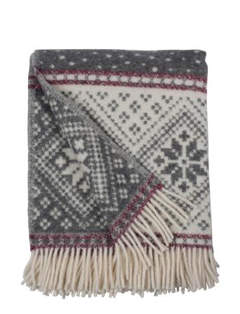 Snow, Pläd Home Textiles Cushions & Blankets Blankets & Throws Multi/mönstrad Almedahls
