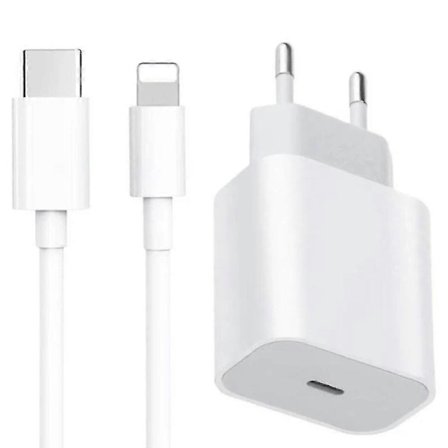För Iphone 20w Laddare Apple 11/12/13 Usb-c Till Lightning Ström Adapter 1m Datakabel Eu-kontakt