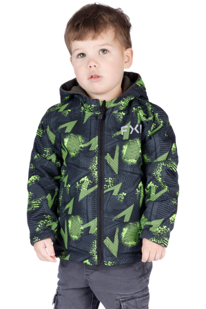 Kurtka Dwustronna Enduro FXR Ride Dziecięca Limonkowy Hazard/Szary M