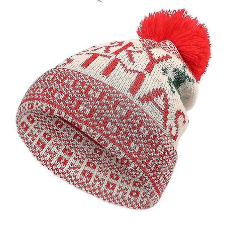 Jultomteälg Plusal Boll Stickad Vinter Ullhatt
