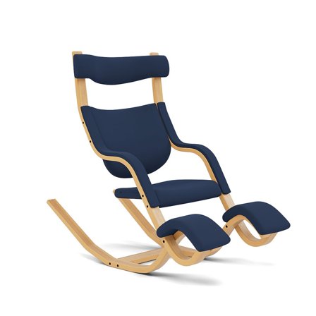 Varier Furniture Gravity - Blue Polyester - Light brown base