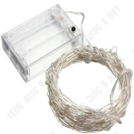 Lysende guirlande - TD - MILEDCA1 - 5M - 50LED - Varm hvid - Batterier 3AA