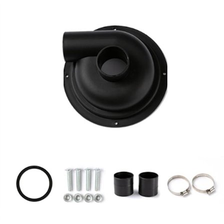 Støvsuger Cyklon Dæksel Støvsamler Cyklonfilter Støvsuger Støvseparator (Sort Dæksel - Ingen Albue)