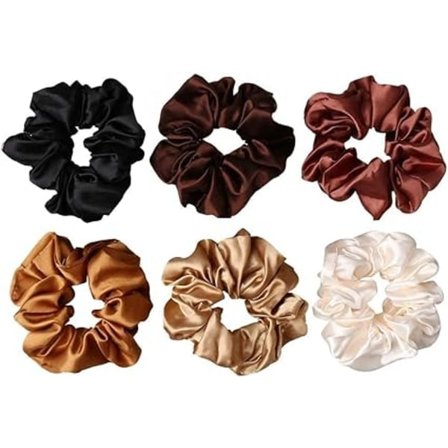6 stk Hårbånd, Satin Hårbånd Scrunchie Hårbånd Strikk