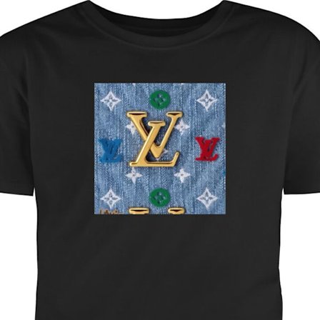 Barn T-shirt LV Mönster Lyx Mode Designer