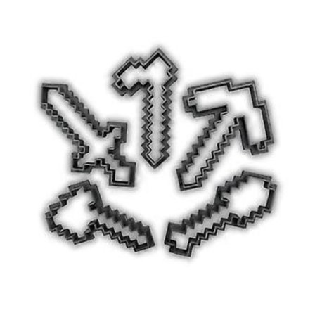 MineCraft-työkalujen piparkakkumuotit