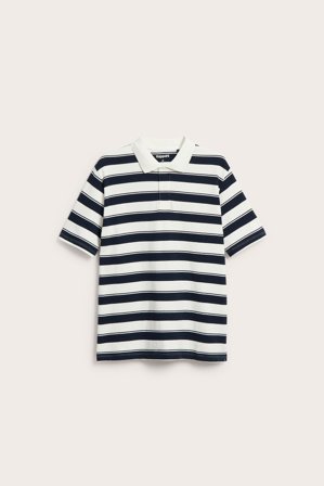 Kappahl | Kortermet genser med pikékrage Mørkeblå 2XL | Mørkeblå