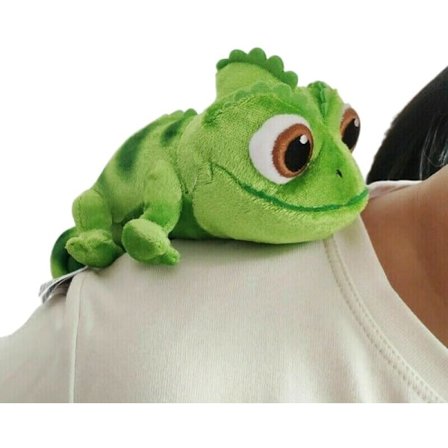 Plush skuldermagnet-ridbar kameleon bamse