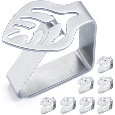 Dukholdere Anti-Skli Sett med 8 Tykke Rustfritt Stål Dekorative