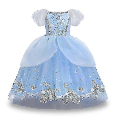 Barnekjole Prinsesse Puff Erme Kjole Fancy Party Askepott Tyll Tutu Kjole-Yvan