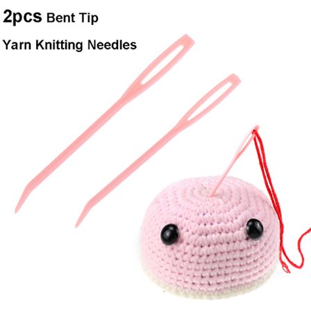 2 kpl Kaareva lanka Neulonta Iso Silmä Ompelu Gobelängi Paikkaus