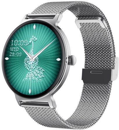 HAVIT Smart watch M9076 1.23" Milanese Strap, IP68 - Fyndvara - Smartklocka med HD-skärm & tre utbytbara armband