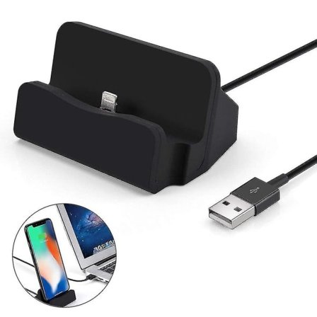 Magnetisk Bordlader til iPhone, Bærbar Bordlader Dockingstation