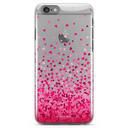 Bjornberry iPhone 6 Plus/6s Plus TPU Skal - Hjärtkonfetti