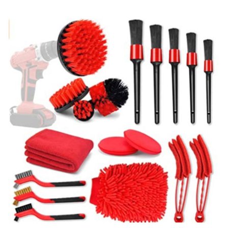 Bil Indvendig Rengøringsbørstesæt, 18 dele
