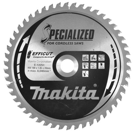 Makita E-12251 Sagblad 50T, Maskintilbehør & forbruk