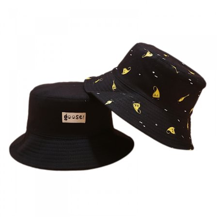 Söpö kalastajanhattu naisille, käännettävä D Musta