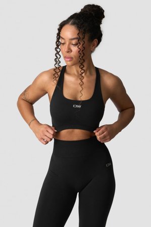 ICANIWILL - Smooth Seamless Sports Bra Black - Sports-BH - Damer - Træningstøj fra ICIW