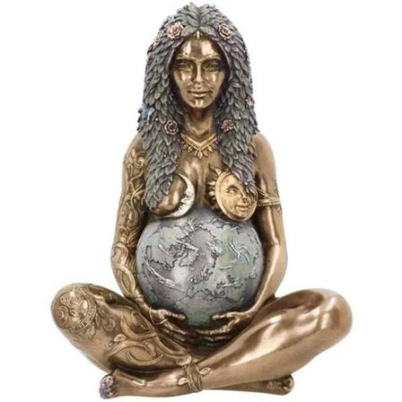 Gaia Millennium Gaia Statue Moder Jord Gaia Kunst Statue Moder Jord Gudinde Statue Påskegave Havedekorationer Udendørsdekoration (kobber)—PA