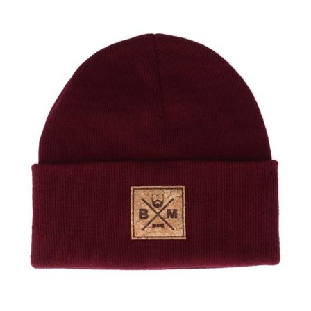 Bearded Man - Röd cuff Beanie - Bm Cross Patch Burgundy Beanie @ Hatstore