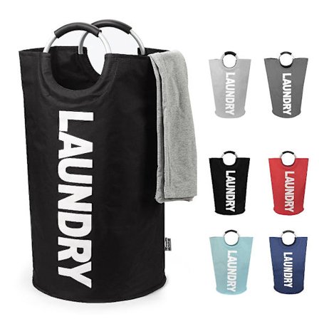 90l Stor Sammenklappelig Vaskemaskine Tøjkurv Taske Til Soveværelse, Stof (sort, L)