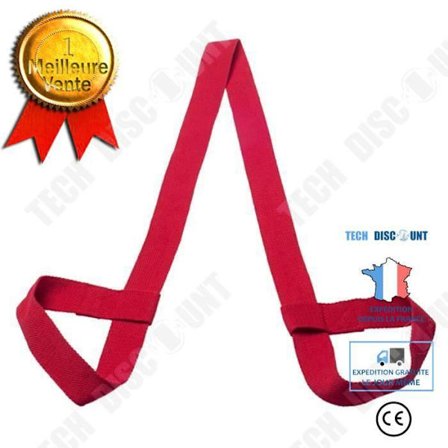 TD Fitness Accessories - Bodybuilding, Ny justerbar Yoga Mat Strap Mat Sling Carrier Axelbälte - Röd typ