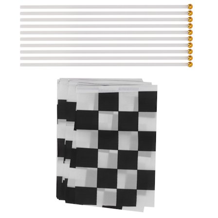 Ruutulipun mustavalkoiset käsillä heilutettavat liput DIY-koristelu RC-kilpa-autoille urheilutapahtumiin kotijuhliin