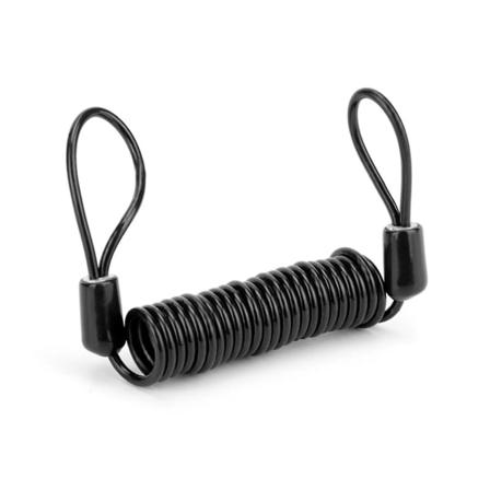 Stöldskyddande Cykel Skivbroms Lås Påminnelse Spiral Kabel Varningsrep Säkerhet (1 Styck, Svart)