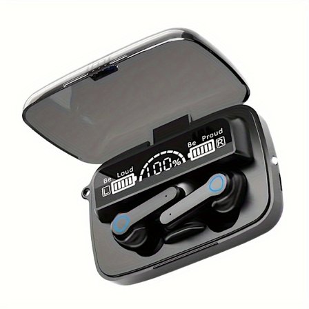 TWS trådlösa hörlurar med intelligent touchkontroll, vattentäta, LED-display och ficklampa