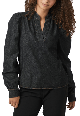 Neo Noir Rosslyn Denim Blouse Blusar Dam Blå 38