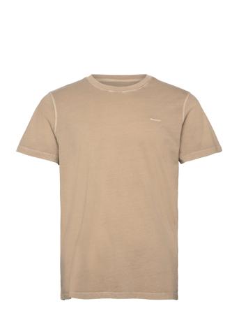 Sunfaded Ss T-Shirt Tops T-Kortærmet Skjorte Beige GANT