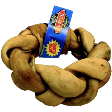 Bravo - Flettet tyggering Røkt bacon 15 cm - Hund - Hundegodbiter & tyggebein - Tyggeringer & tyggesnacks - ZOO.no