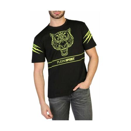 Plein Sport, t-shirt Tips 102 Czarny, Mężczyzna, Rozmiar: M