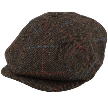 Brixton - Brun flatcap Keps - Brood Brown/Black/Mars Red Snap Cap @ Hatstore