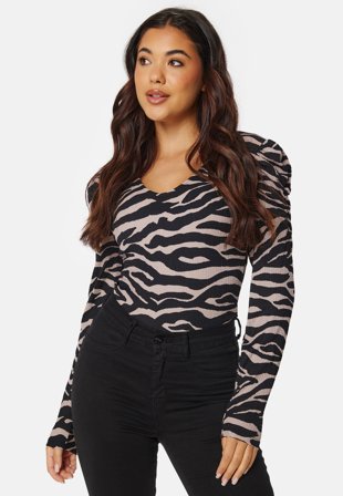 ONLY Lada L/S Top Sandshell AOP Posh Z Klær