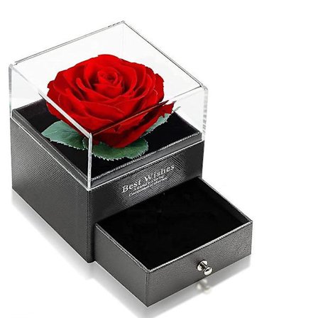 Evig Ekte Rose, Infinity Roses, Smykkeskrin, Bursdag, Valentinsdag, Bryllupsdagsgaver