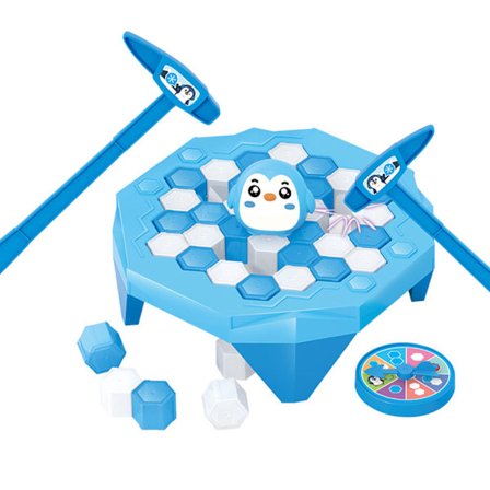 Baby Trap Break Ice Game Interaktivt Dyrefigur Isblokk Knusing Spill for Småbarn for Barn Blå