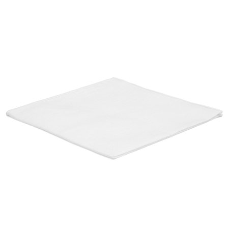 Biała poszetka z białymi krawędziami dla mężczyzn - Jednokolorowe poszetki