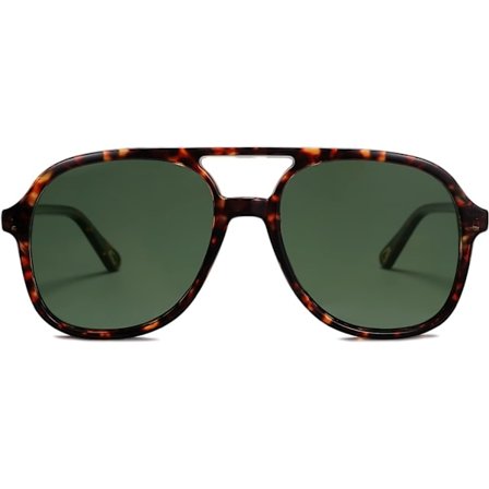 Retro Polariserad Aviator Solglasögon för Kvinnor Män Klassisk 70-tals Vintage Trendig Fyrkantig Aviator