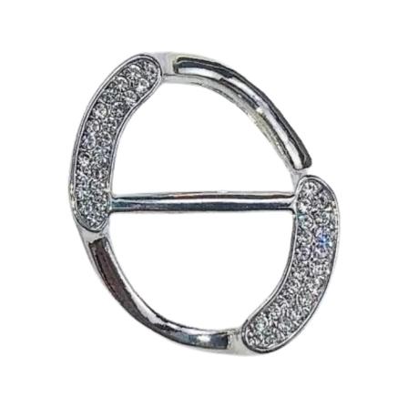 Mångsidigt spänne till sjalar brosch silke strass 12 olika model Silver one size