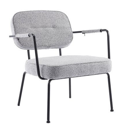 Prisley-nojatuoli, vaaleanharmaa, 73x66x78cm