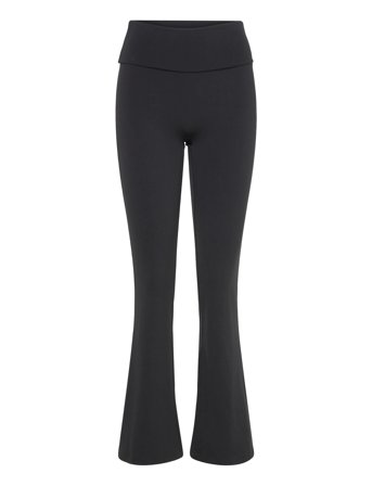 Weekday Folded Waist Flared Yoga Tights - Black - S