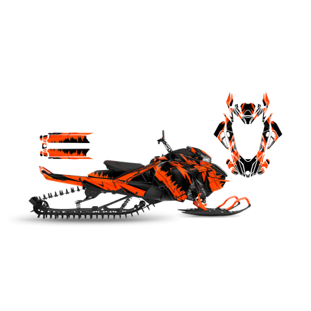 Dekalkit SweTown Res Oransje-Svart - Lynx Boondocker DS 4100 850 E-Tec 2018-2018