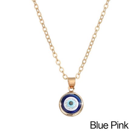 4 Stk Halskæde Halskæde BLÅ PINK BLÅ PINK