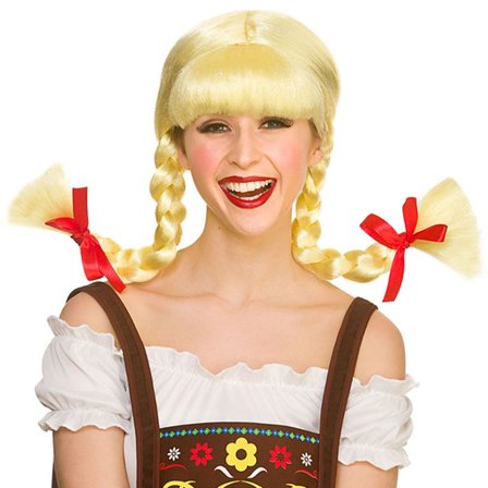 Rolig Öltjej Blond Peruk