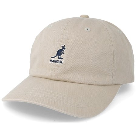 Kangol - Beige adjustable Casquette - Washed Baseball Khaki Adjustable @ Hatstore