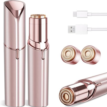 DM Elektrisk hårfjerningsmaskine til ansigtet til kvinder - smertefri ansigtsskraber til ansigt, læber og dun