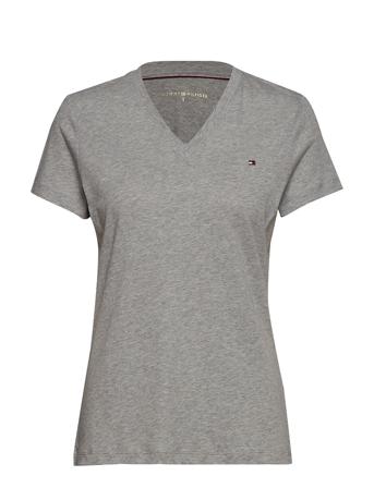 Heritage V-Neck Tee T-shirt Top Grå Tommy Hilfiger