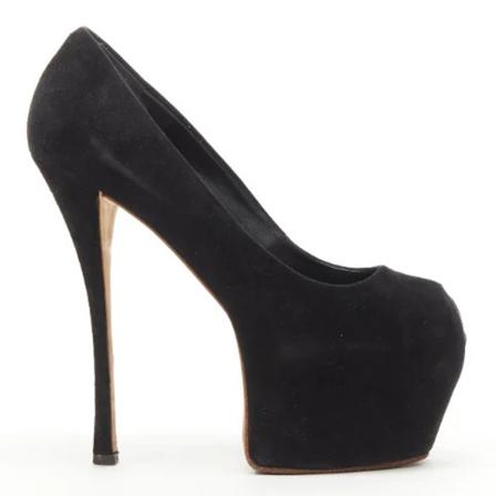 Giuseppe Zanotti Pre-owned Pre-owned Suede heels , Zwart , Dames , Maat: 38 EU Vintage Schoenen