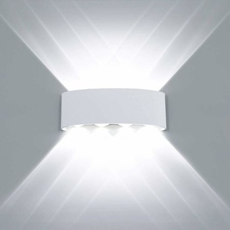 Modern LED Taklampa Vattentät Aluminium Vägglampa Washer Lampa Inomhus Utomhus Hall Korridor 8w Svart